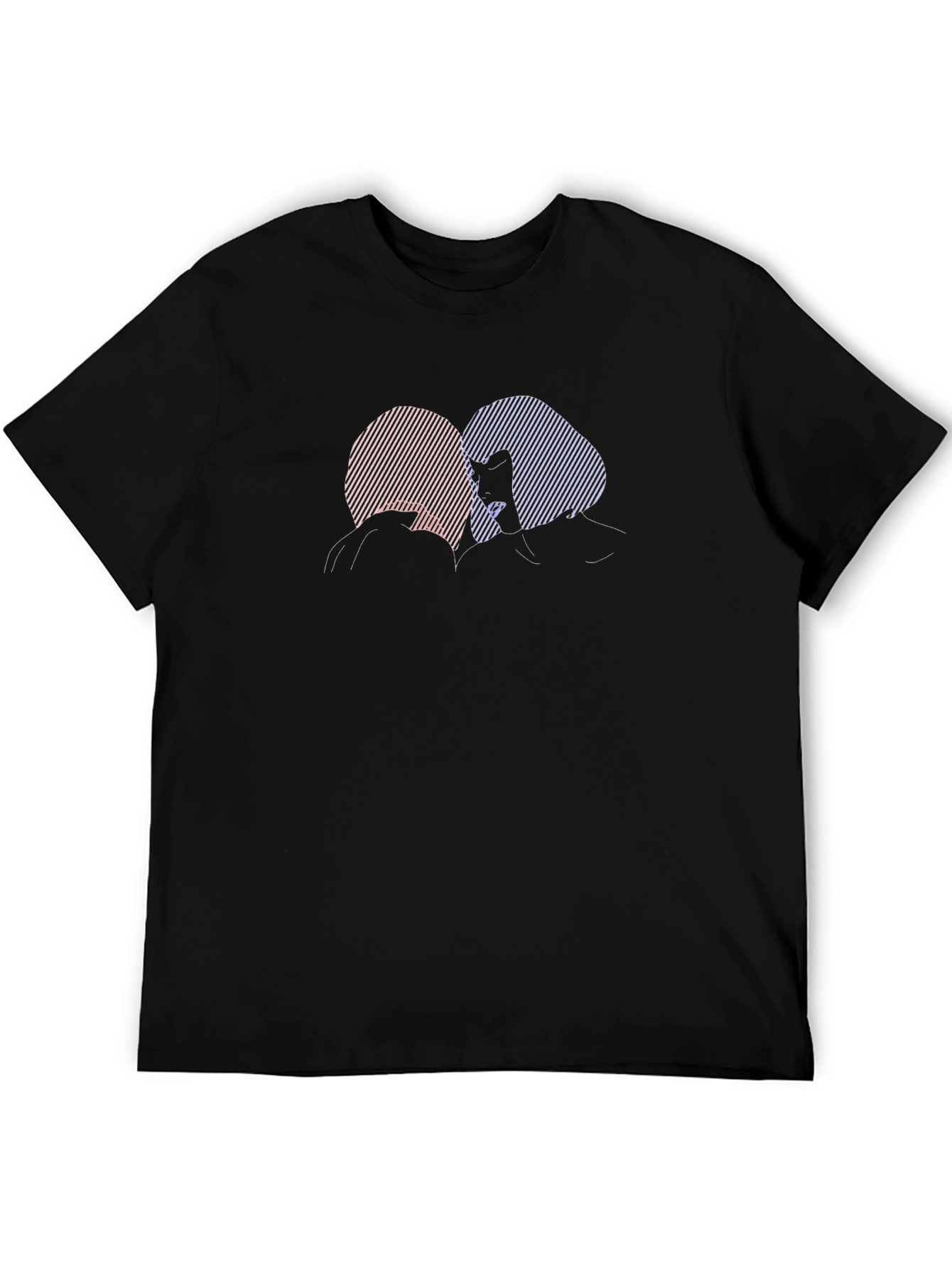 Silhouette Couple Graphic Black Tee