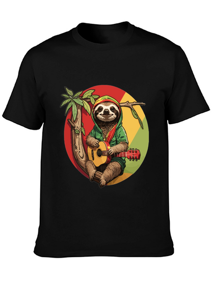 Reggae Sloth T-Shirt - Cool Graphic Tee