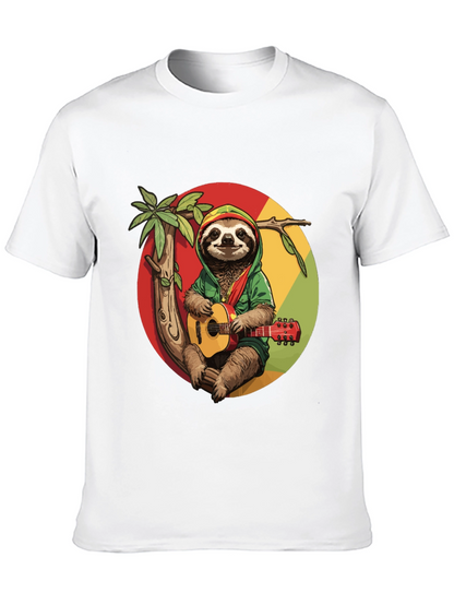Reggae Sloth T-Shirt - Cool Graphic Tee