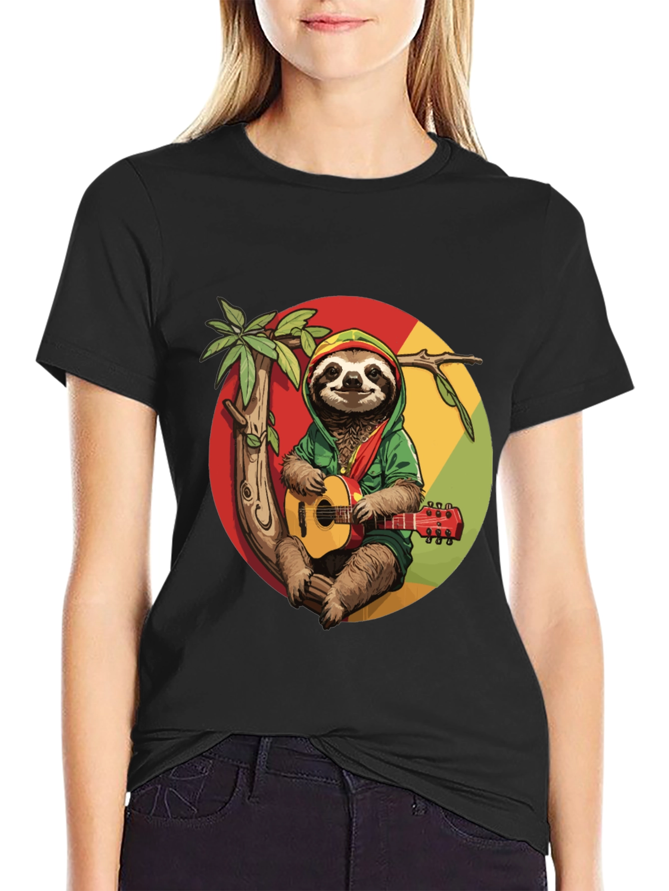 Reggae Sloth T-Shirt - Cool Graphic Tee