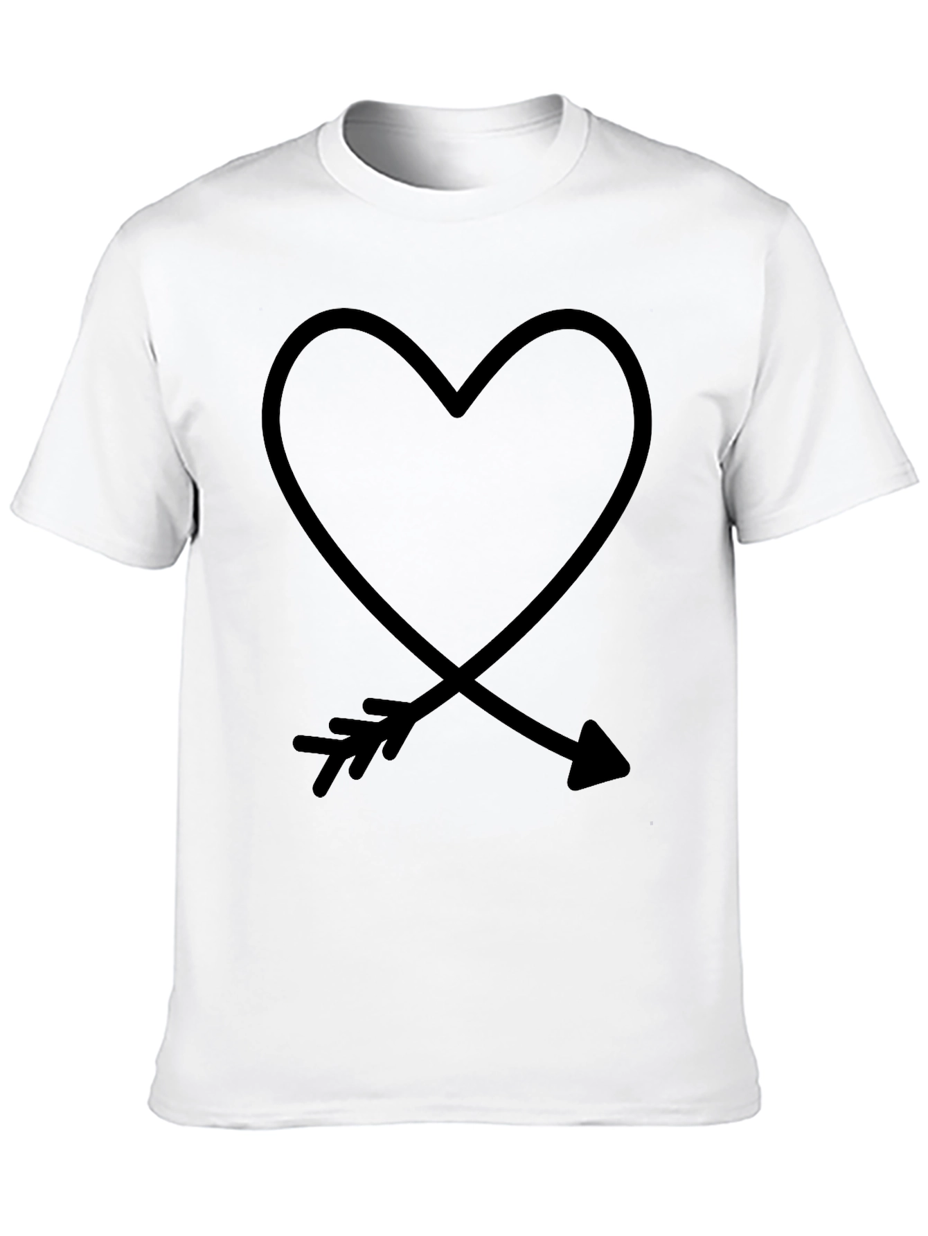 Heart & Arrow Graphic Tee - Mens Black T-Shirt