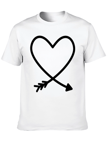 Heart & Arrow Graphic Tee - Mens Black T-Shirt