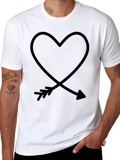 Heart & Arrow Graphic Tee - Mens Black T-Shirt