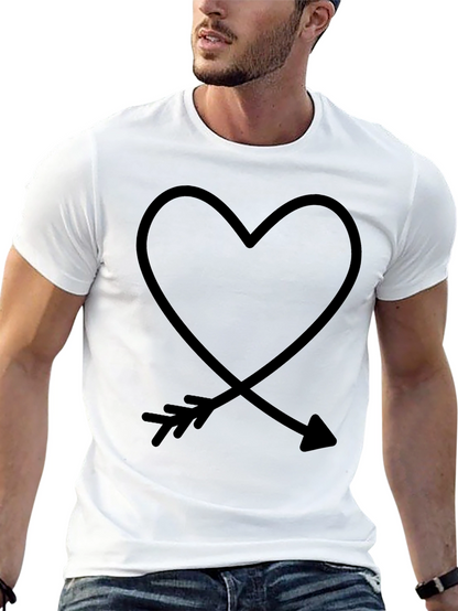 Heart & Arrow Graphic Tee - Mens Black T-Shirt