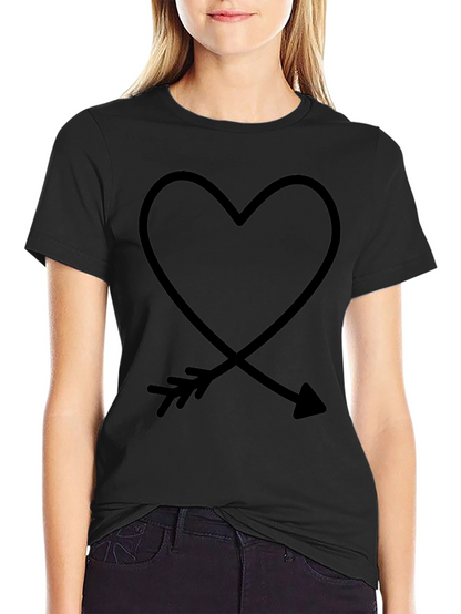 Heart & Arrow Graphic Tee - Mens Black T-Shirt