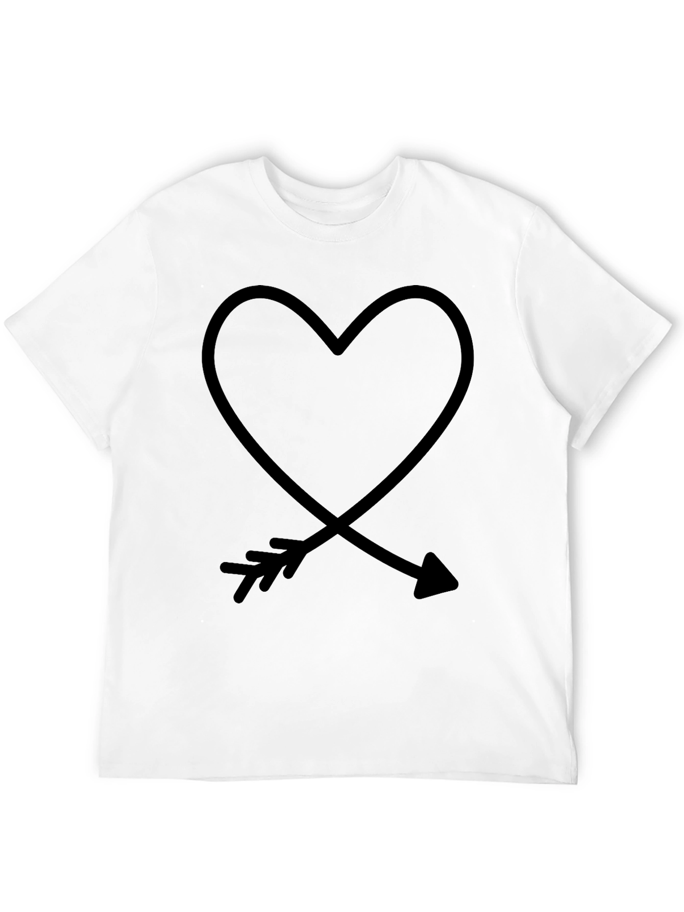 Heart & Arrow Graphic Tee - Mens Black T-Shirt