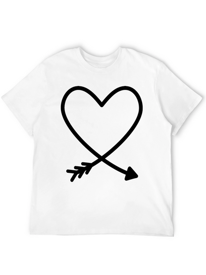 Heart & Arrow Graphic Tee - Mens Black T-Shirt