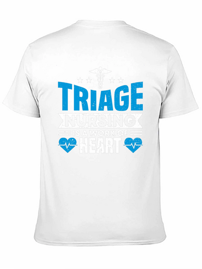 Triage Nursing Heart T-Shirt - Black Cotton Tee
