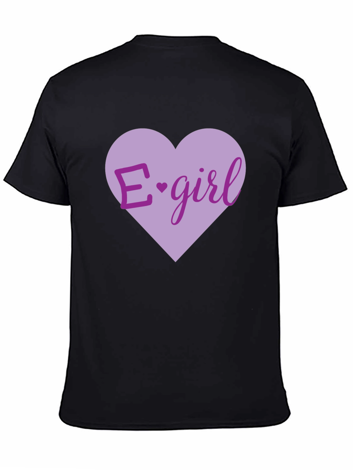 E-girl Heart Graphic T-Shirt - Black