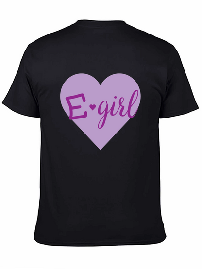 E-girl Heart Graphic T-Shirt - Black