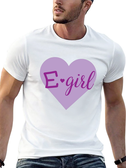 E-girl Heart Graphic T-Shirt - Black