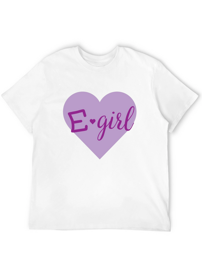 E-girl Heart Graphic T-Shirt - Black
