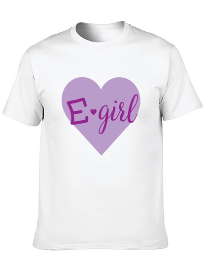 E-girl Heart Graphic T-Shirt - Black