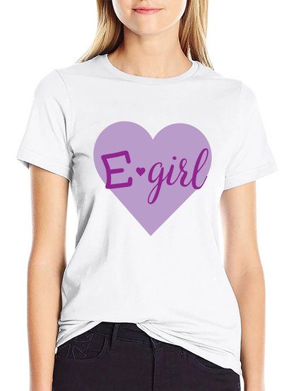 E-girl Heart Graphic T-Shirt - Black