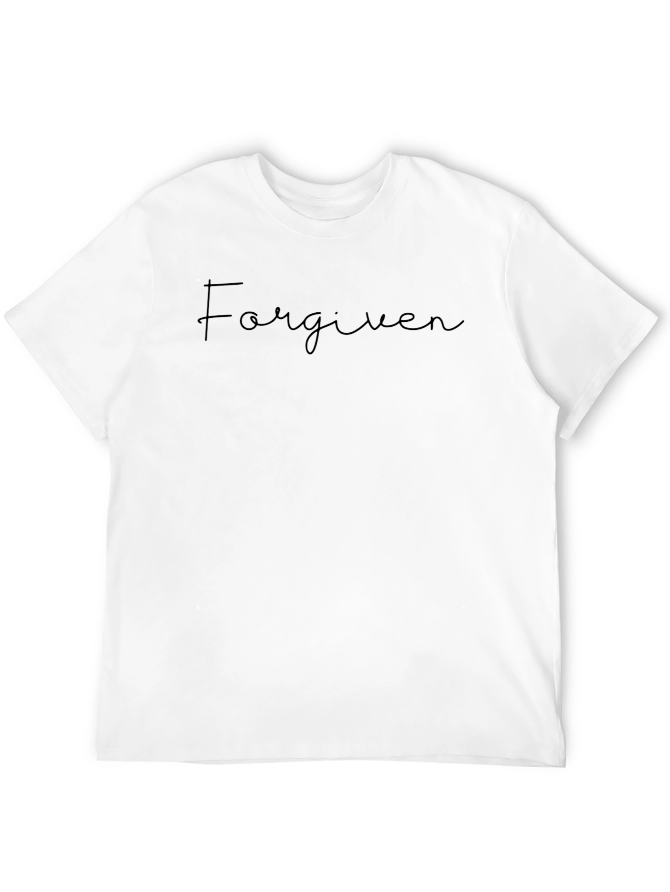Forgiven Script Black Graphic T-Shirt