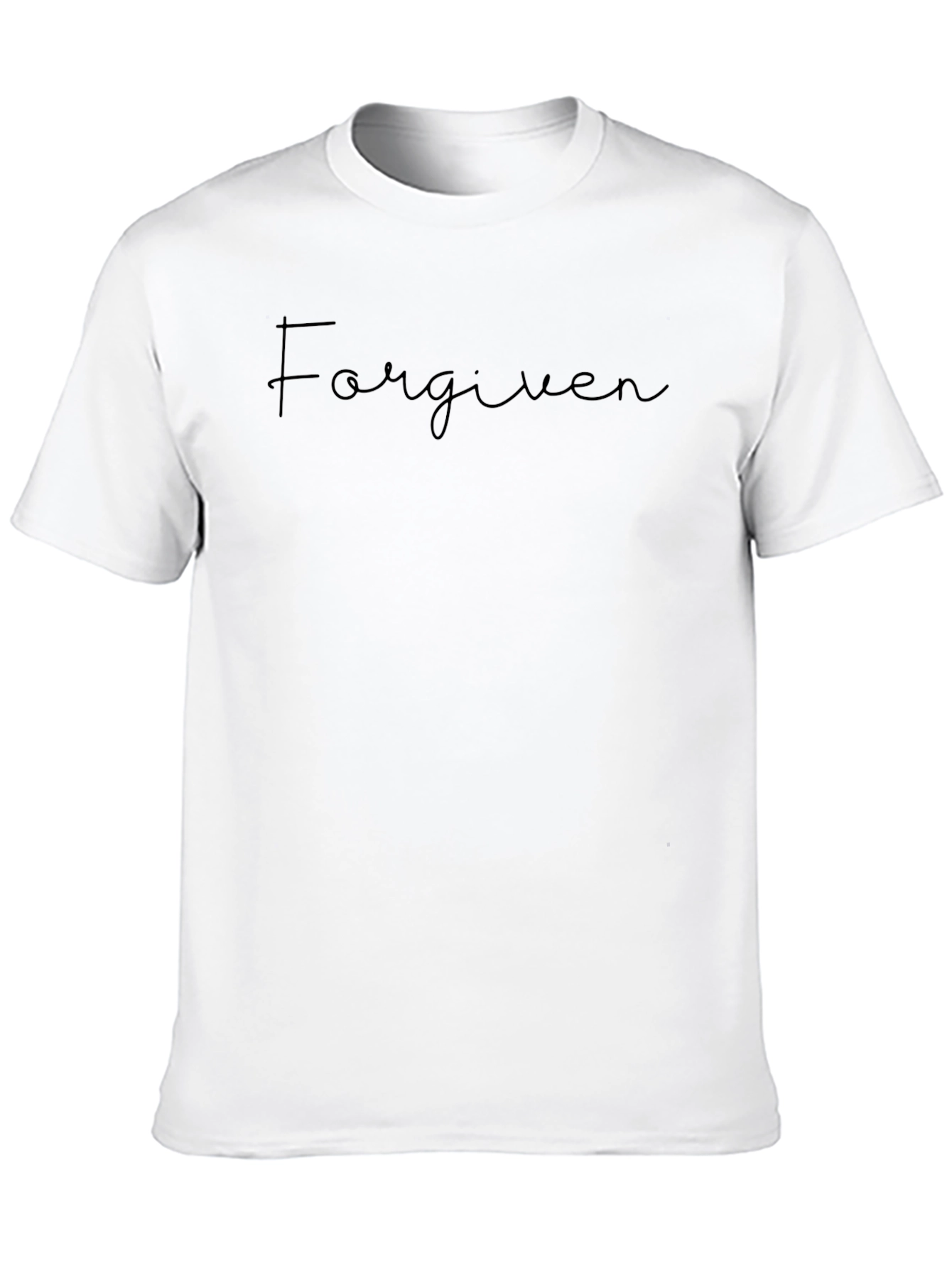 Forgiven Script Black Graphic T-Shirt