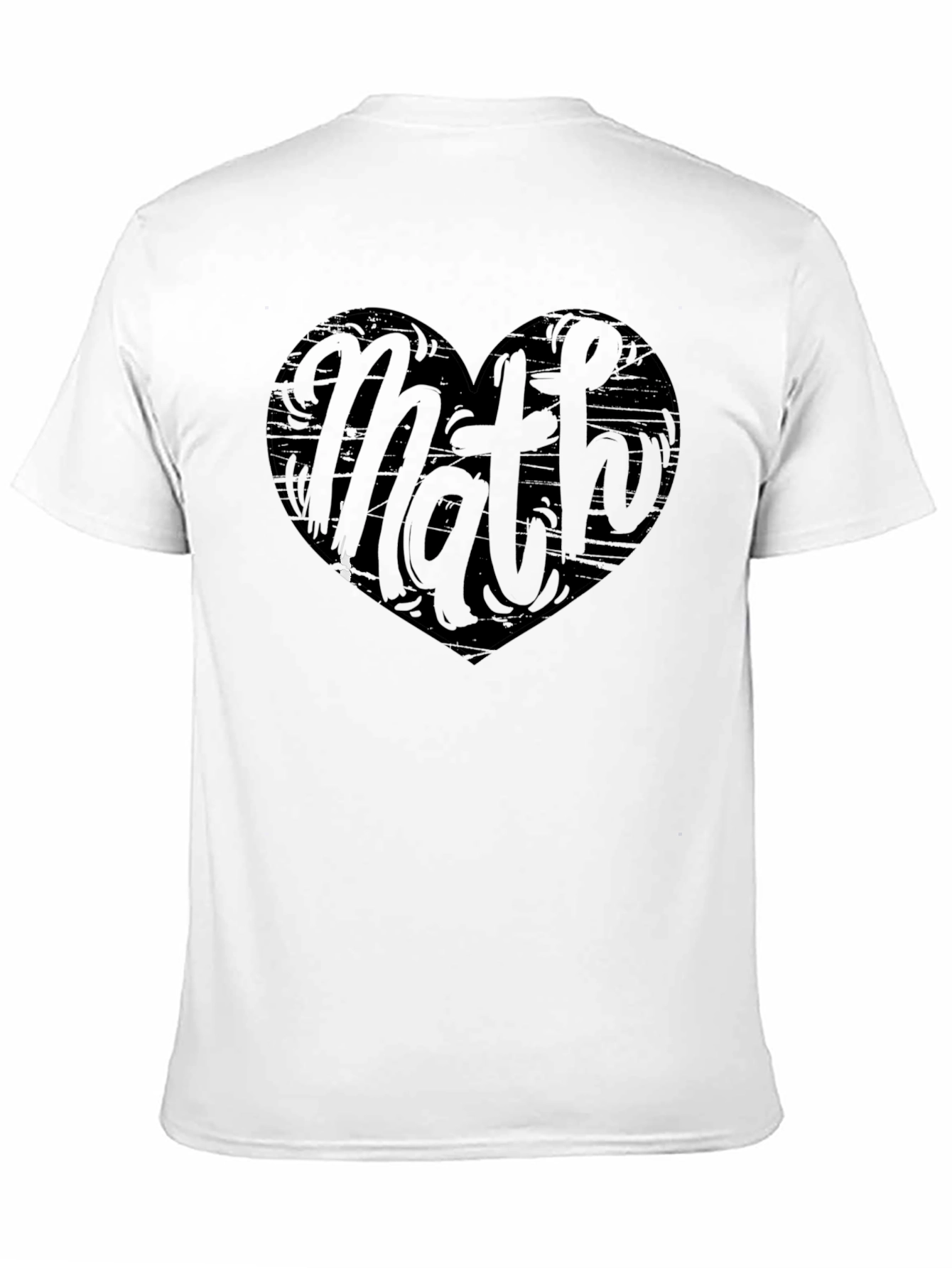 Math Heart Graphic Tee - Black Cotton Shirt