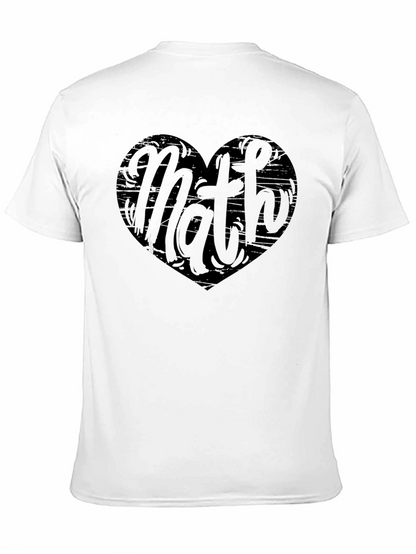 Math Heart Graphic Tee - Black Cotton Shirt