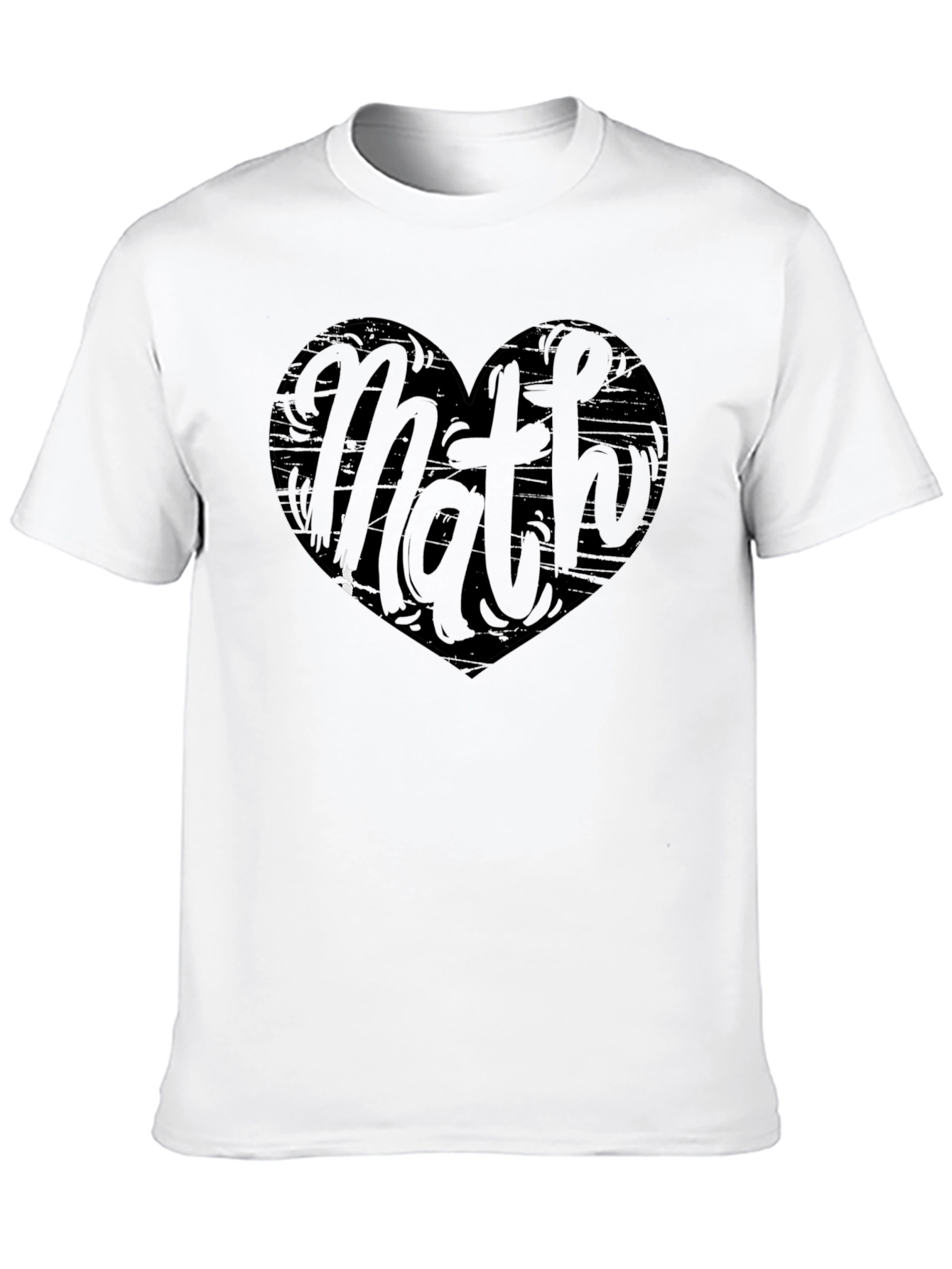 Math Heart Graphic Tee - Black Cotton Shirt