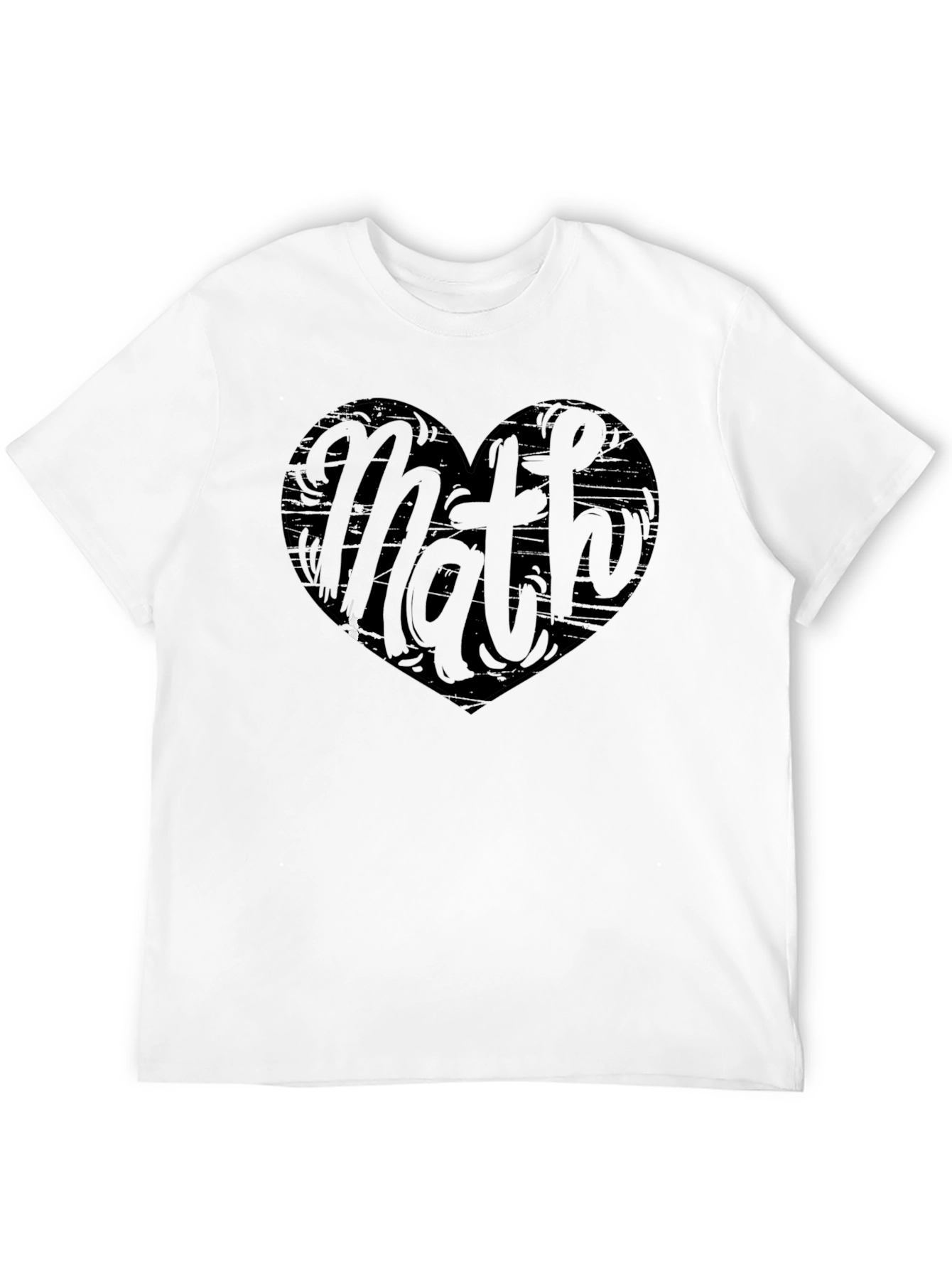 Math Heart Graphic Tee - Black Cotton Shirt