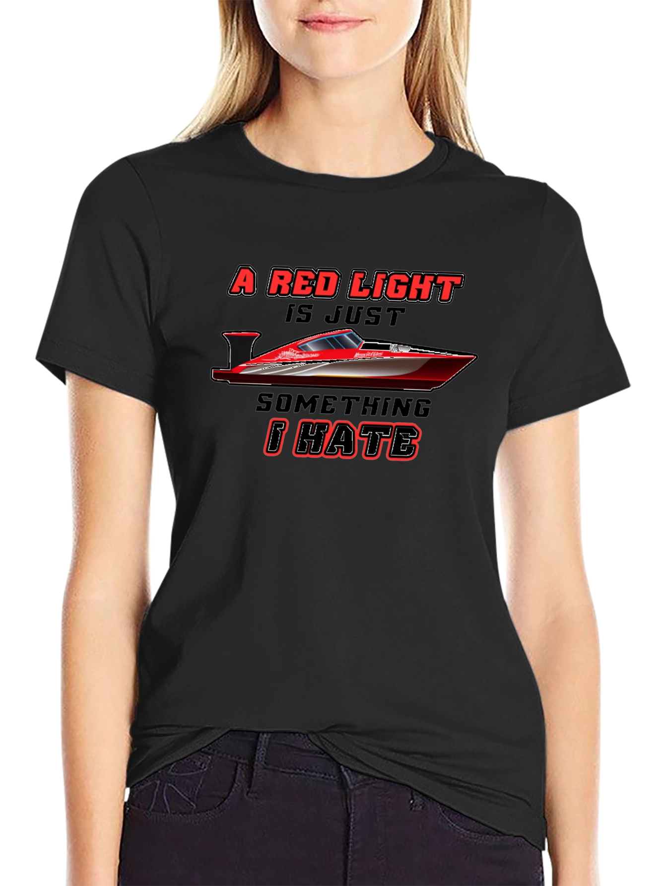 Red Light Boat T-Shirt - Hate It