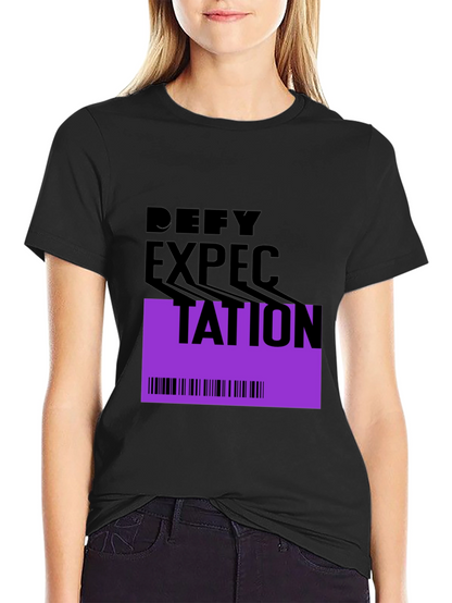 Defy Expectation Graphic Tee - Modern Black T-Shirt