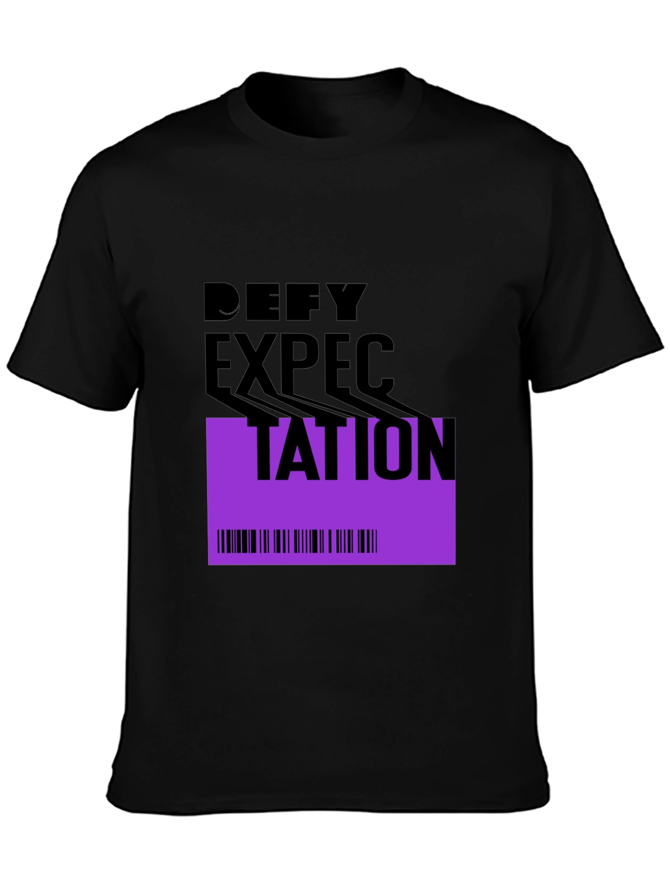 Defy Expectation Graphic Tee - Modern Black T-Shirt
