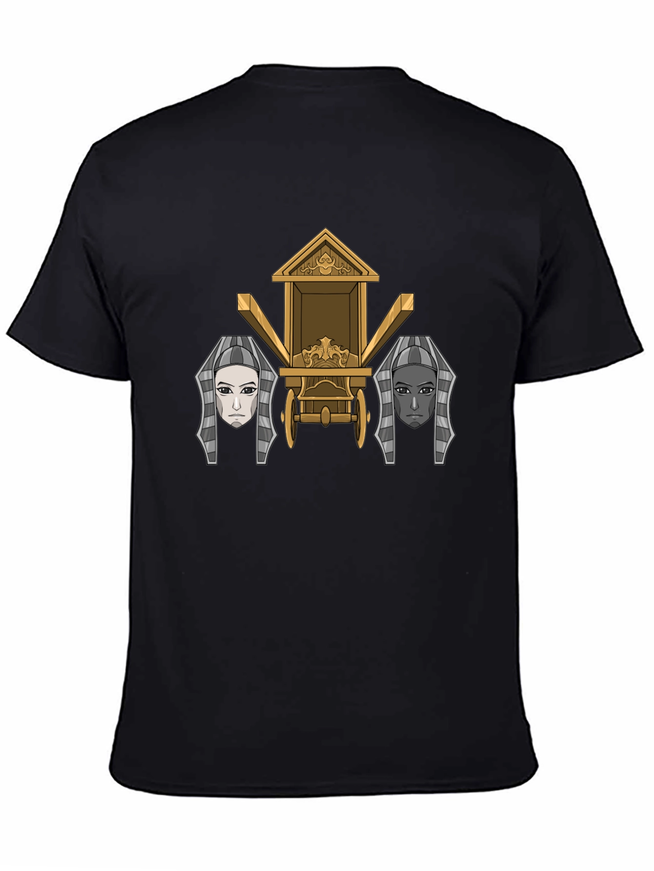 Egyptian Chariot Graphic Tee - Premium Black T-Shirt