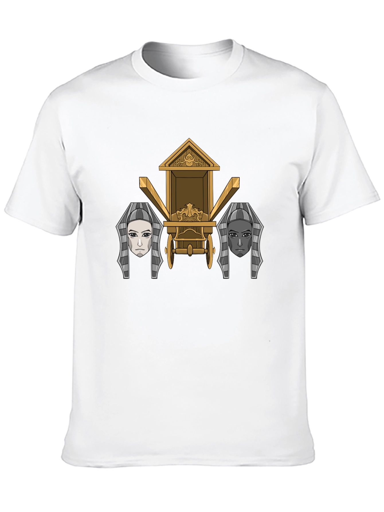 Egyptian Chariot Graphic Tee - Premium Black T-Shirt