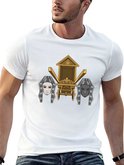 Egyptian Chariot Graphic Tee - Premium Black T-Shirt
