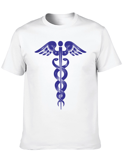 Caduceus Symbol Black T-Shirt - Medical & Health