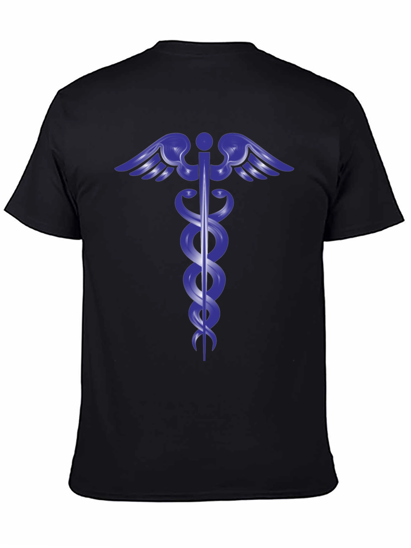 Caduceus Symbol Black T-Shirt - Medical & Health