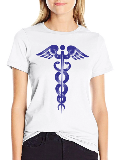 Caduceus Symbol Black T-Shirt - Medical & Health