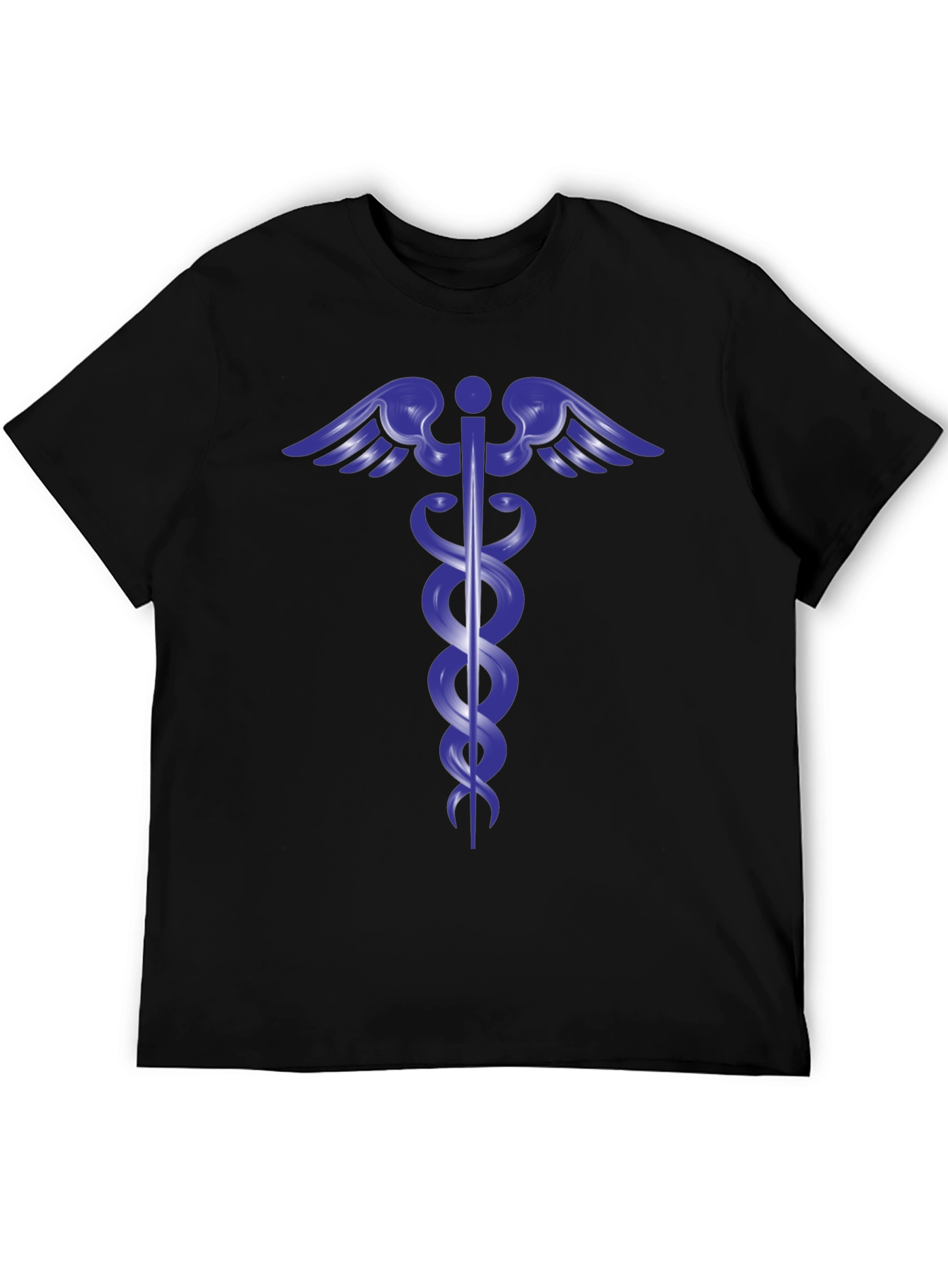 Caduceus Symbol Black T-Shirt - Medical & Health