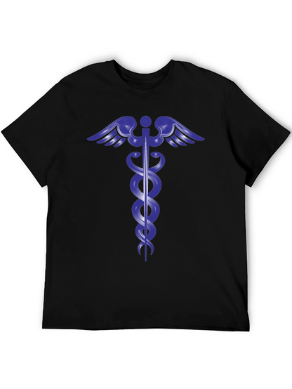 Caduceus Symbol Black T-Shirt - Medical & Health