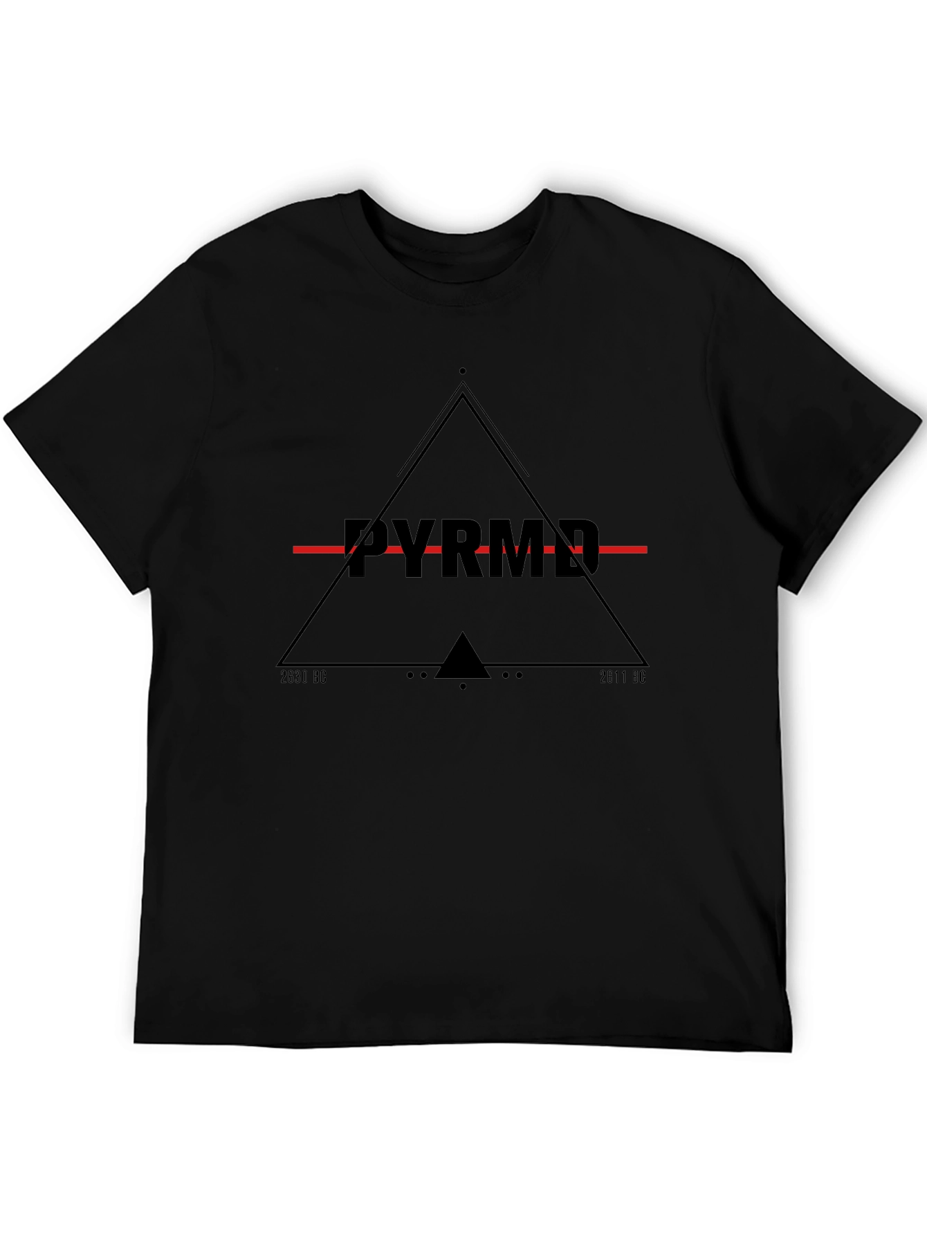 Mens Black Pyramid Graphic Tee