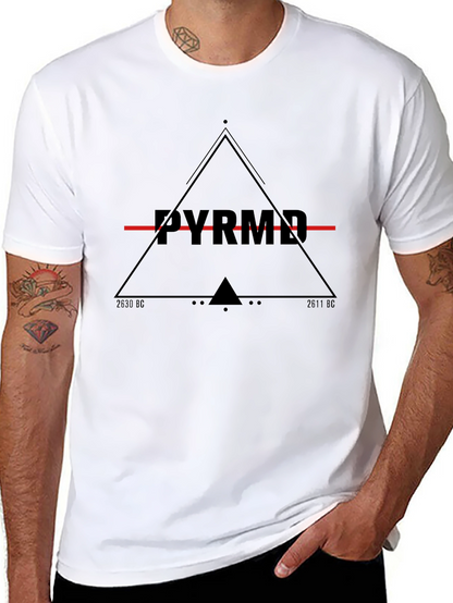 Mens Black Pyramid Graphic Tee