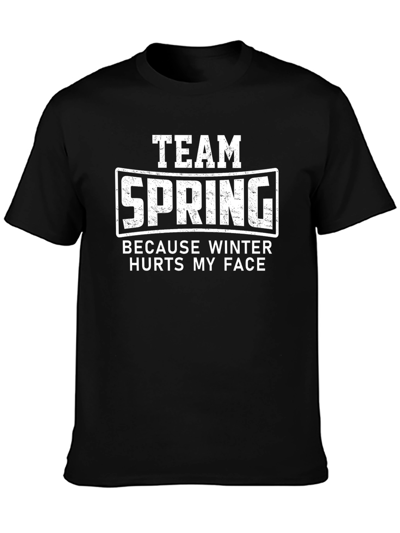 Team Spring T-Shirt - Because Winter Hurts My Face