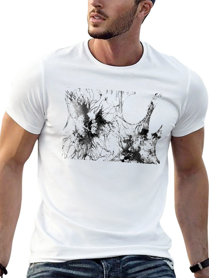Abstract Art Black T-Shirt - Unique Graphic Tee