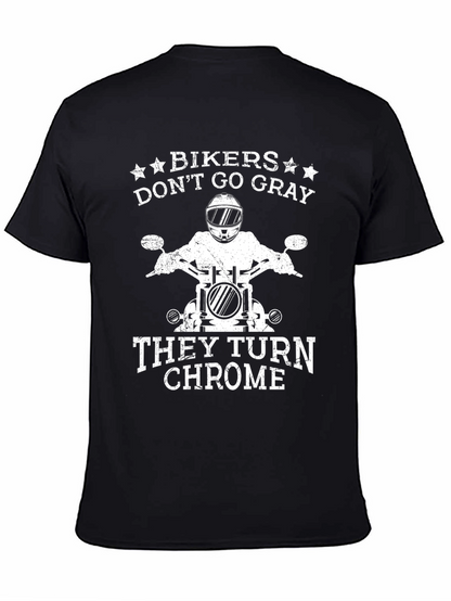 Bikers Turn Chrome Graphic Tee - Ride in Style
