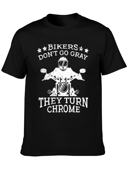Bikers Turn Chrome Graphic Tee - Ride in Style