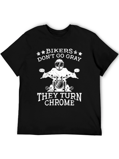 Bikers Turn Chrome Graphic Tee - Ride in Style