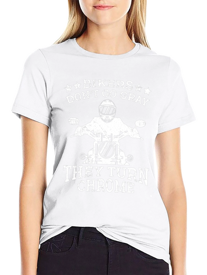 Bikers Turn Chrome Graphic Tee - Ride in Style