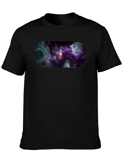 Nebula Print Black T-Shirt