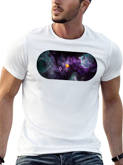 Nebula Print Black T-Shirt
