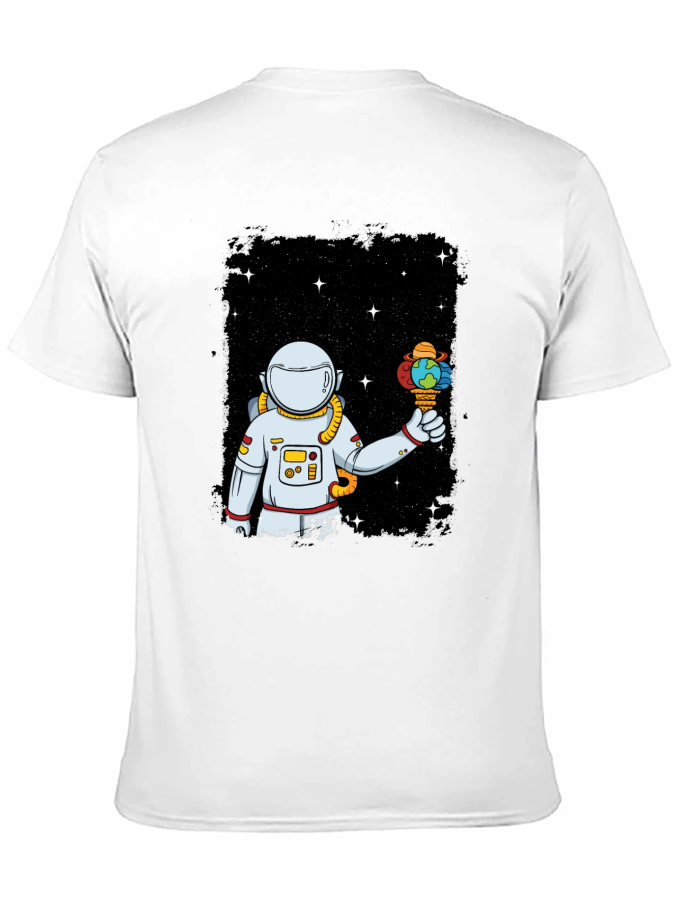 Astronaut Earth Ice Cream Graphic T-Shirt