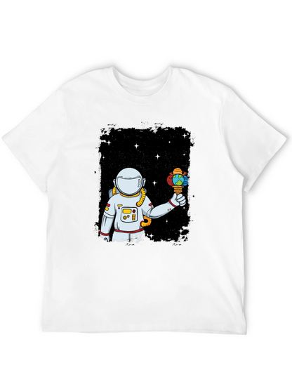 Astronaut Earth Ice Cream Graphic T-Shirt