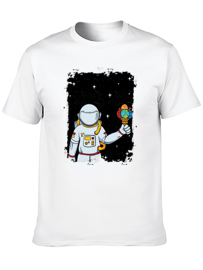Astronaut Earth Ice Cream Graphic T-Shirt