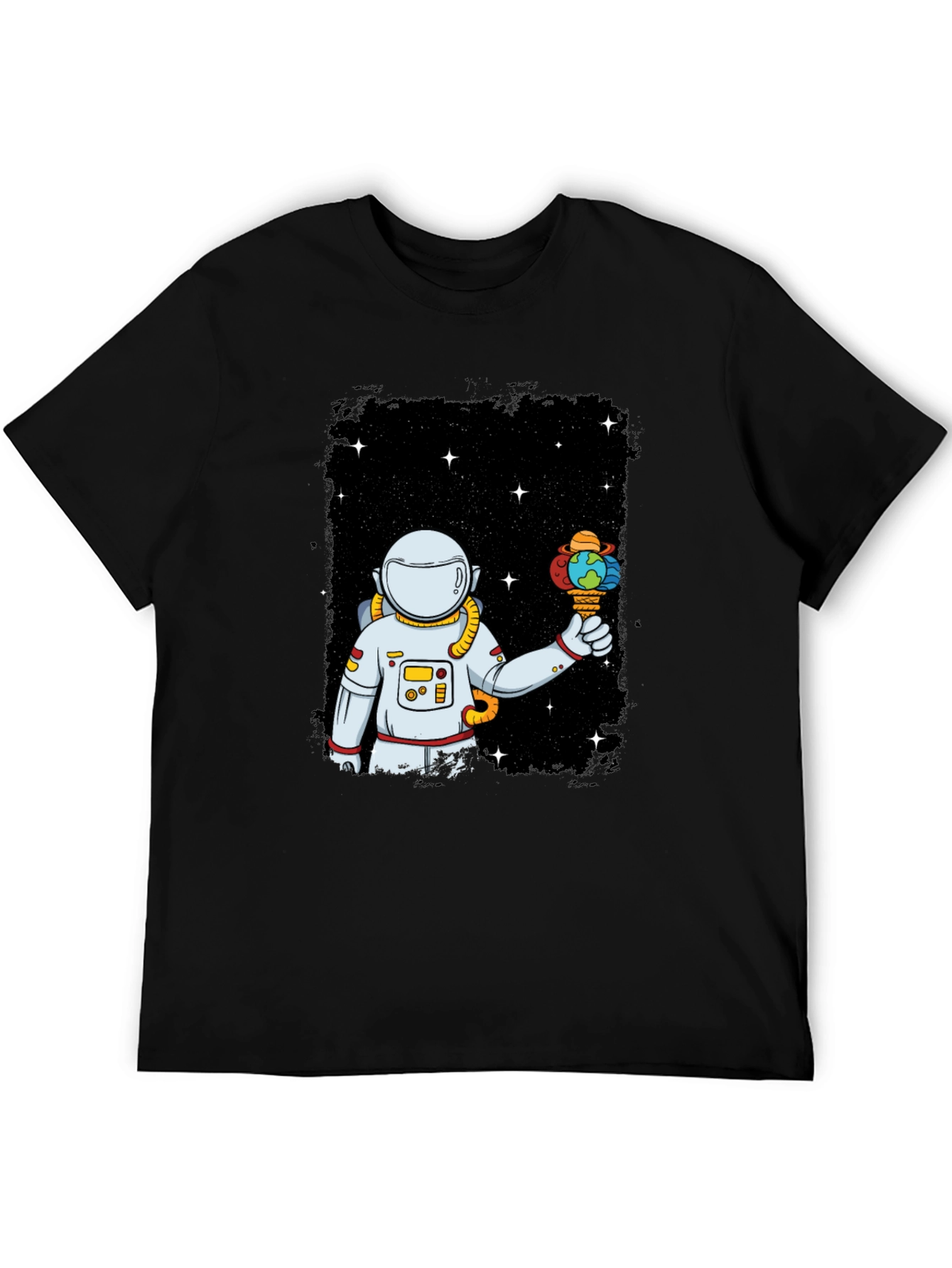 Astronaut Earth Ice Cream Graphic T-Shirt