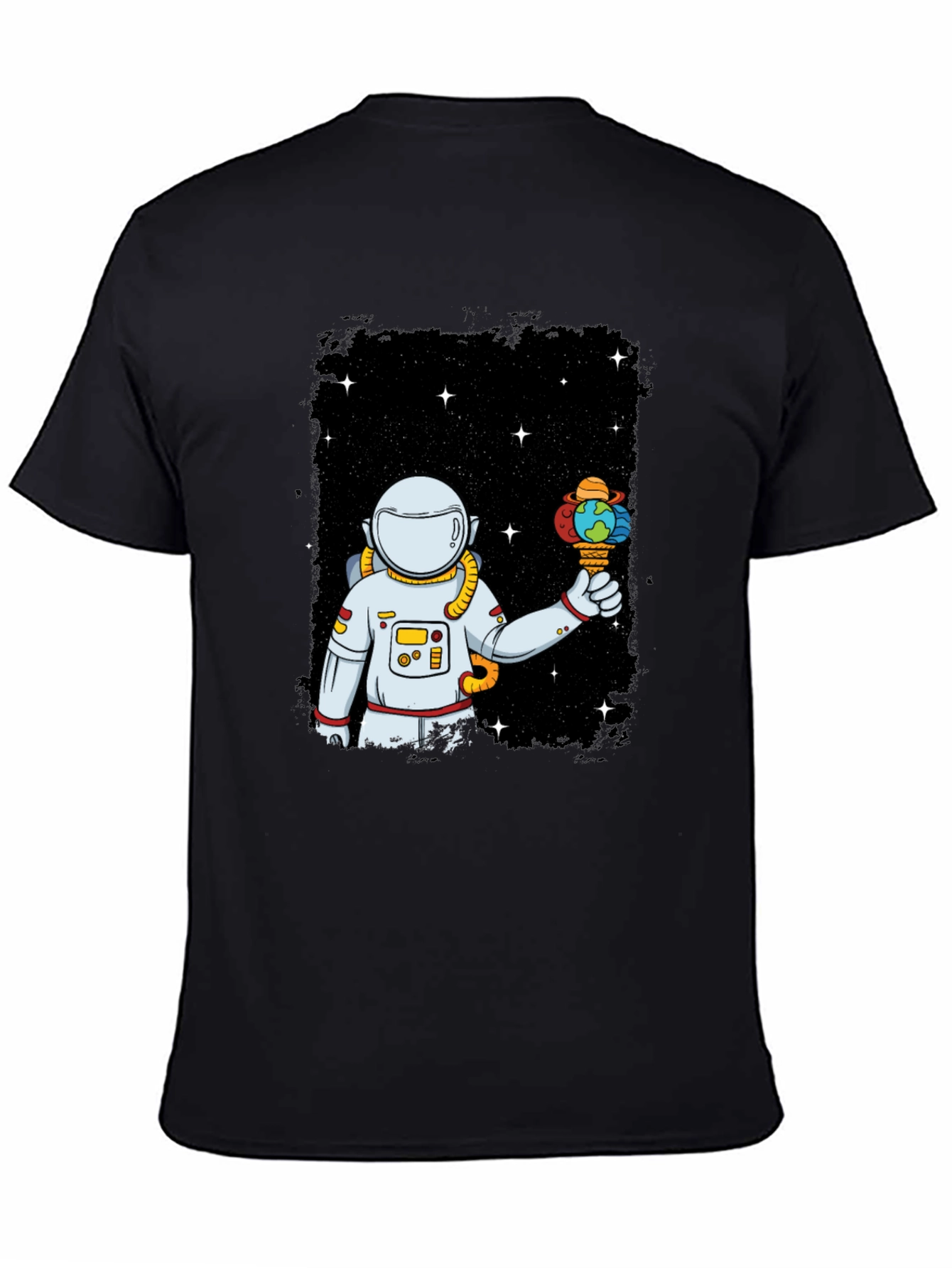 Astronaut Earth Ice Cream Graphic T-Shirt
